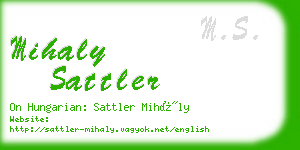 mihaly sattler business card